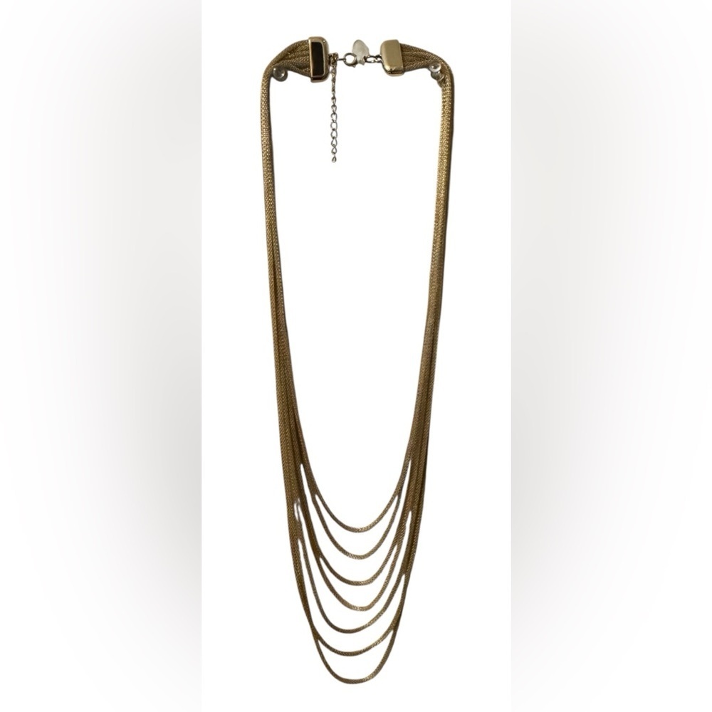 NWT Gold Multi Chain Necklace